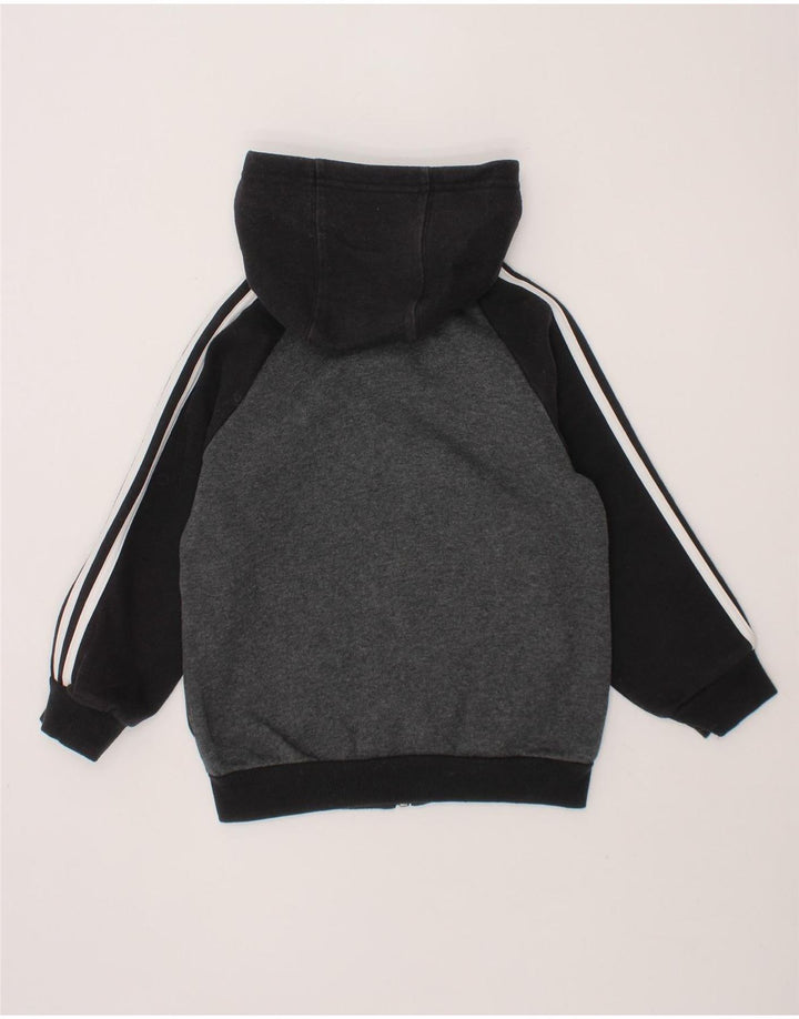 Suéter adidas masculino com capuz e zíper 2-3 anos cinza colorblock algodão
