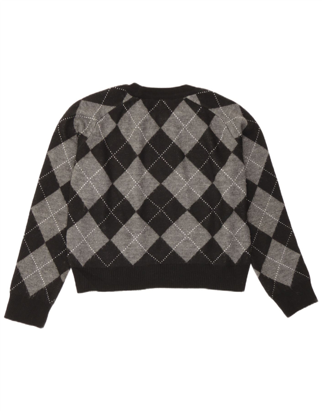 Suéter feminino Massimo Dutti com gola redonda e gola redonda, preto pequeno