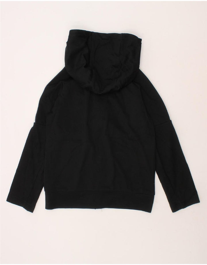 NIKE Girls Zip Hoodie Sweater 7-8 Years Black Colourblock Vintage Nike and Second-Hand Nike from Messina Hembry 