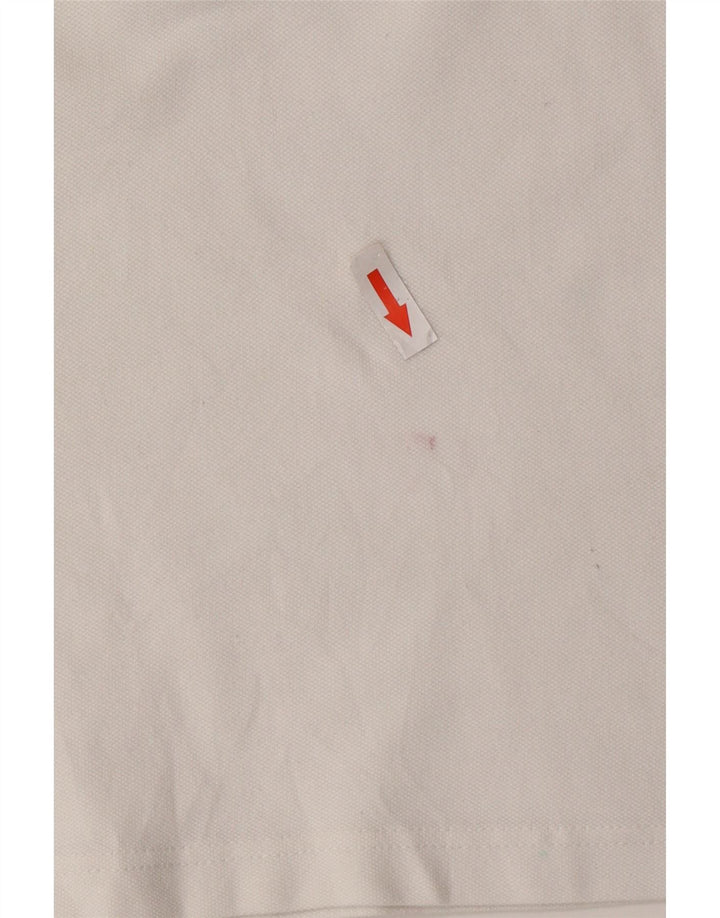 Camisa polo feminina Fred Perry UK 12 algodão branco médio