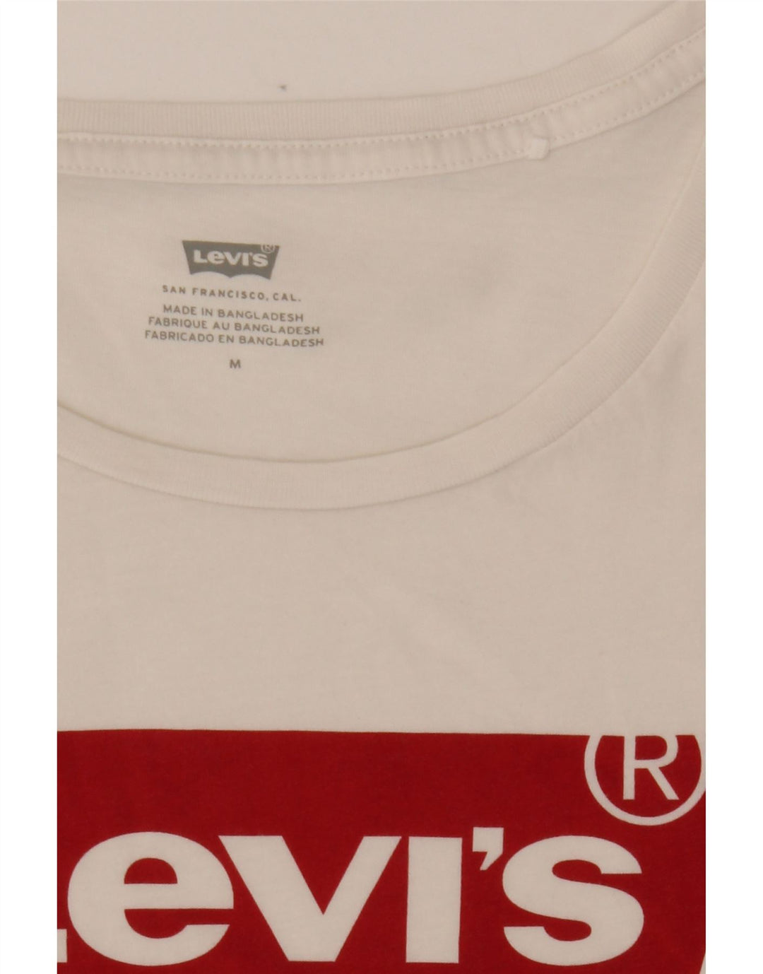 LEVI'S Womens Graphic T-Shirt Top UK 12 Medium White
