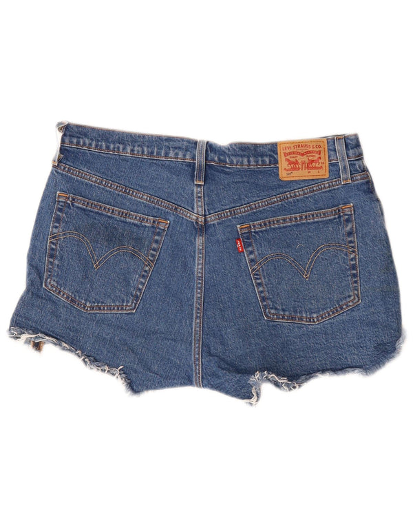 Shorts jeans feminino 501 da Levi's W32 grande algodão azul