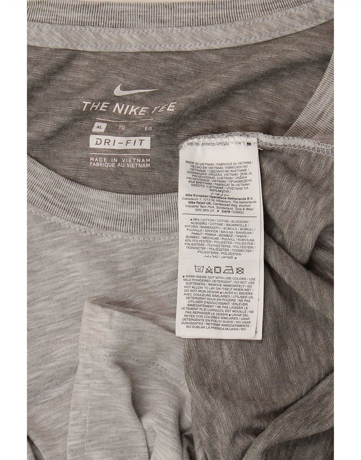 Camiseta Nike Masculina Dri Fit Graphic Top XL Cinza Algodão