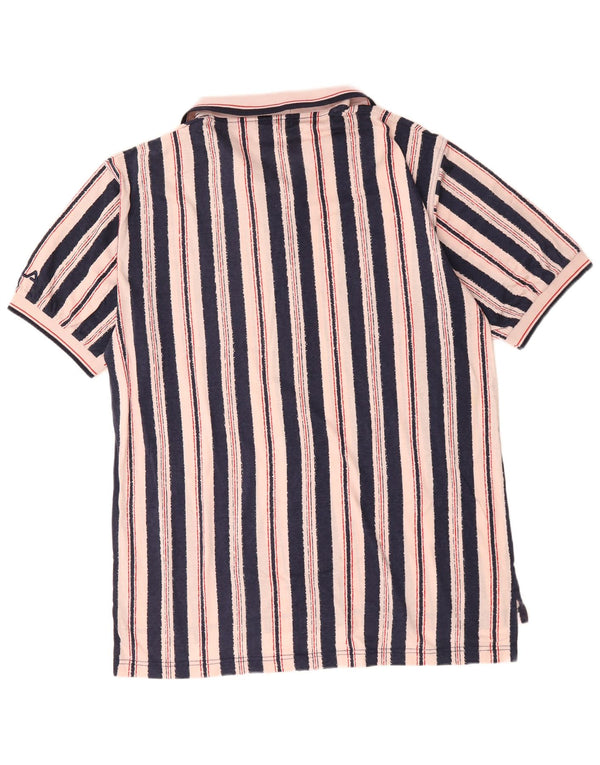 Camisa polo masculina Fila XL algodão listrado rosa