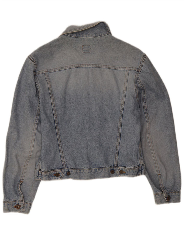 Jaqueta jeans feminina Guess UK 14 grande algodão azul