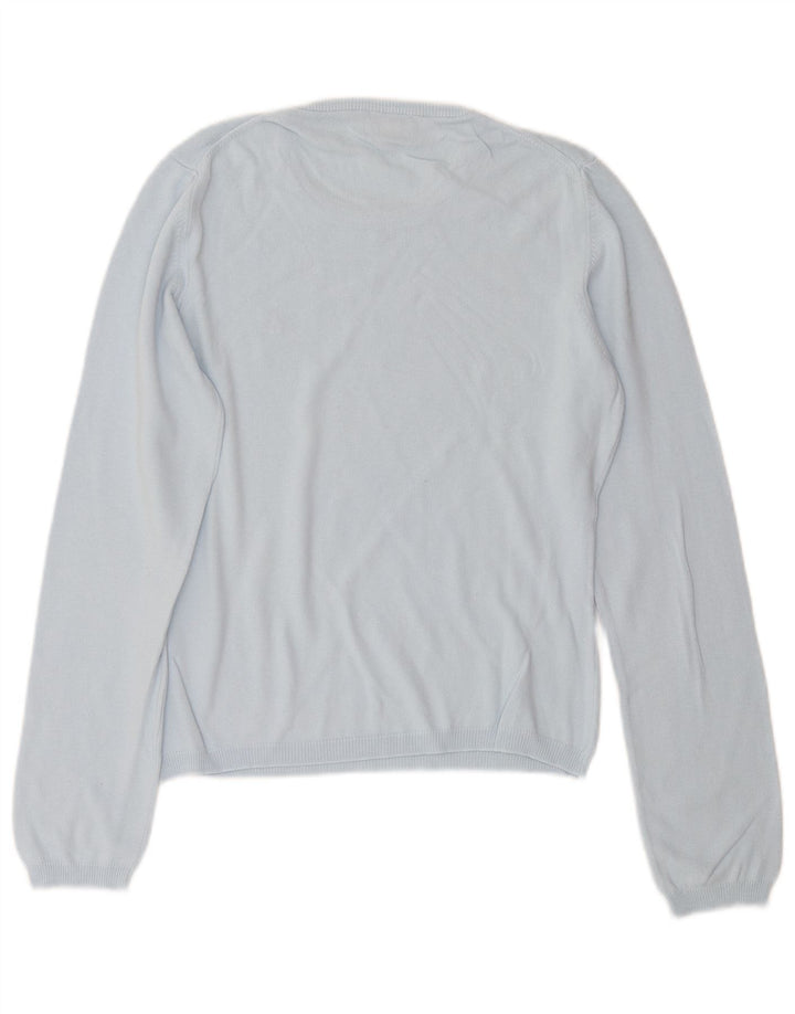HENRY COTTONS Womens Crew Neck Jumper Sweater IT 44 Medium Blue