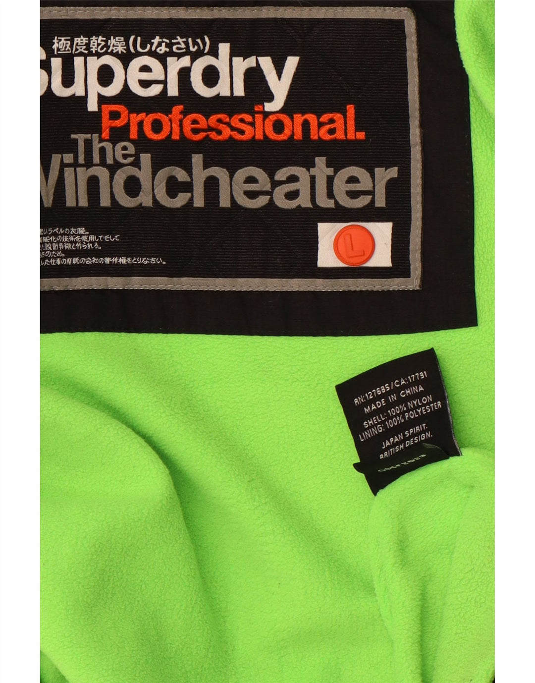 Jaqueta corta-vento feminina SUPERDRY The Windcheater UK 16 grande preta