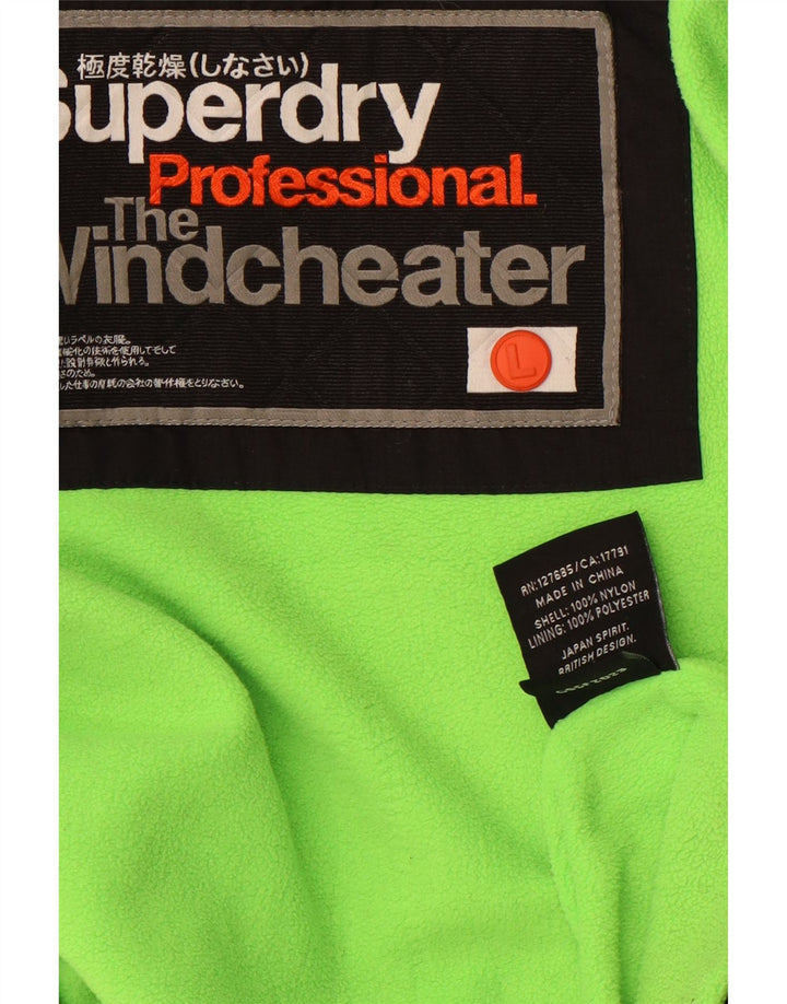 Jaqueta corta-vento feminina SUPERDRY The Windcheater UK 16 grande preta