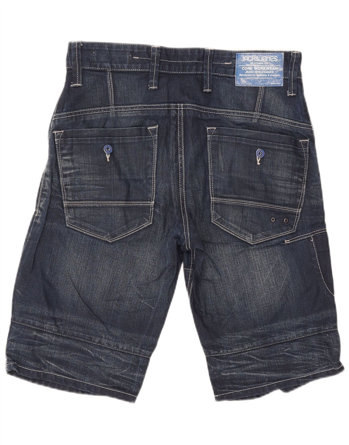 Shorts jeans cargo masculino Jack & Jones médio W32 algodão azul marinho