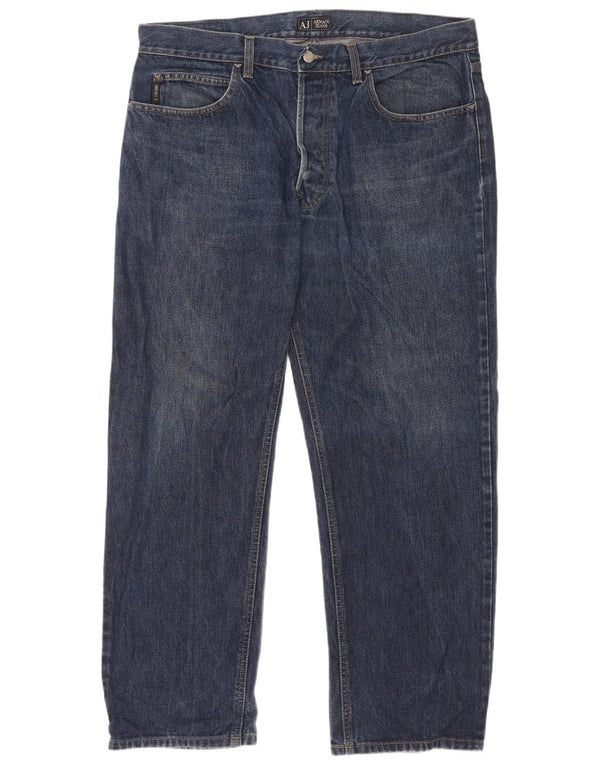 Calça jeans reta masculina Armani W40 L30 azul