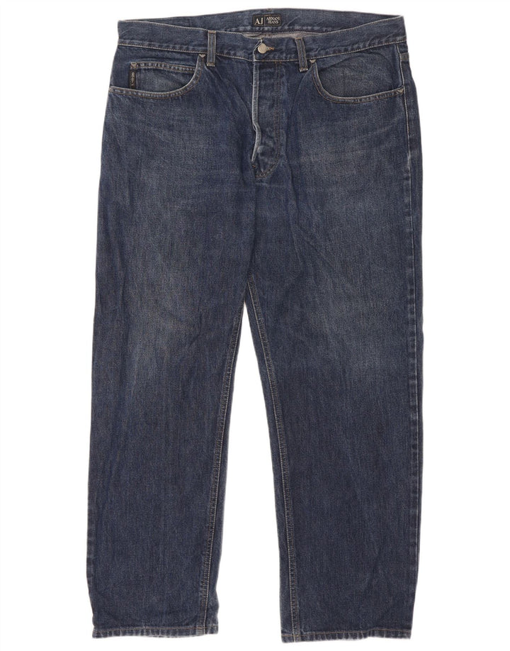 Calça jeans reta masculina Armani W40 L30 azul