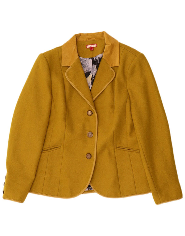 Jaqueta blazer feminina de 3 botões Joe Browns Reino Unido 16 grande lã cáqui