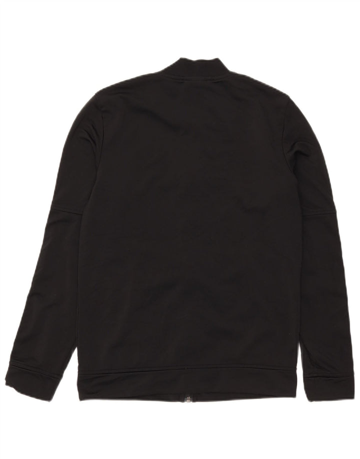 Adidas Womens Tracksuit Top Jacket UK 12/14 Médio Preto Poliéster