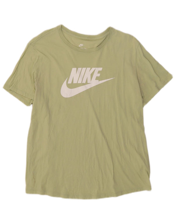 Camiseta Nike masculina gráfica top grande algodão verde