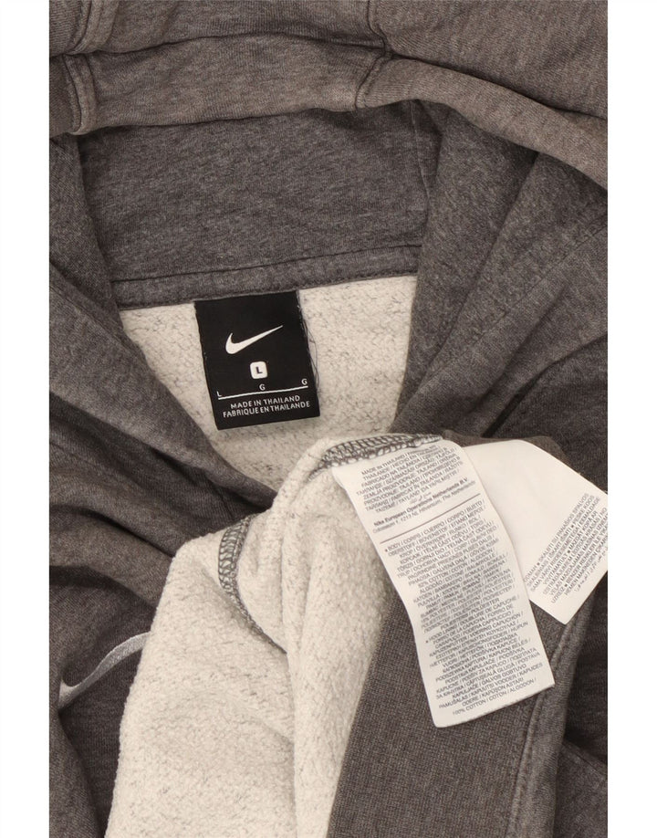 Jumper com capuz masculino Nike grande algodão cinza