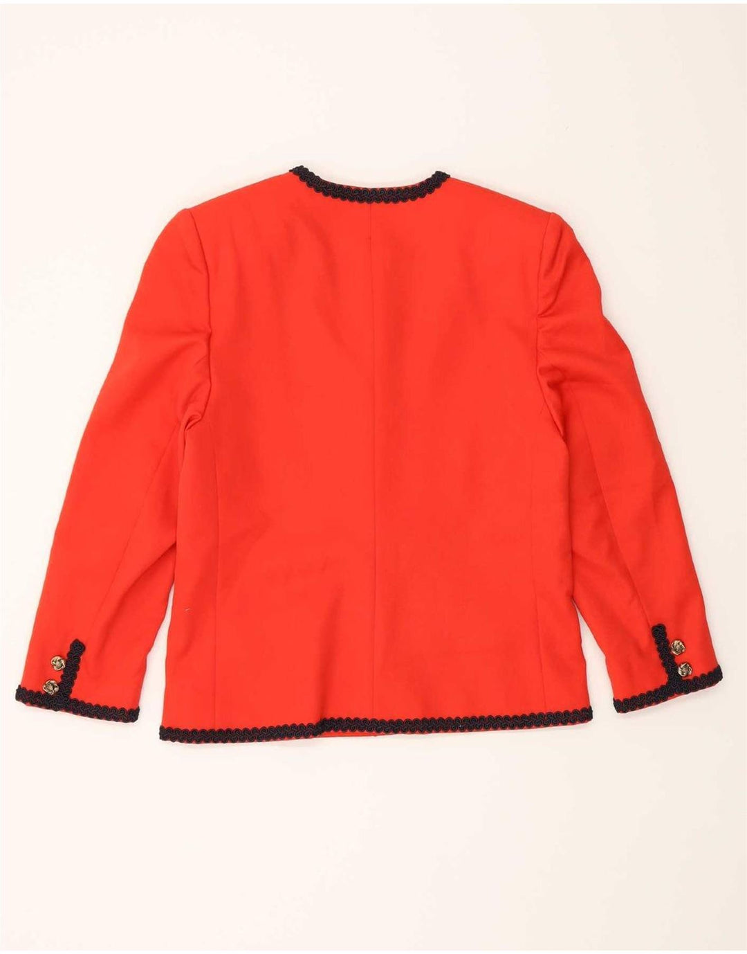 Conjunto de saia feminina vintage de 6 botões e 2 peças Reino Unido 12 médio W28 vermelho