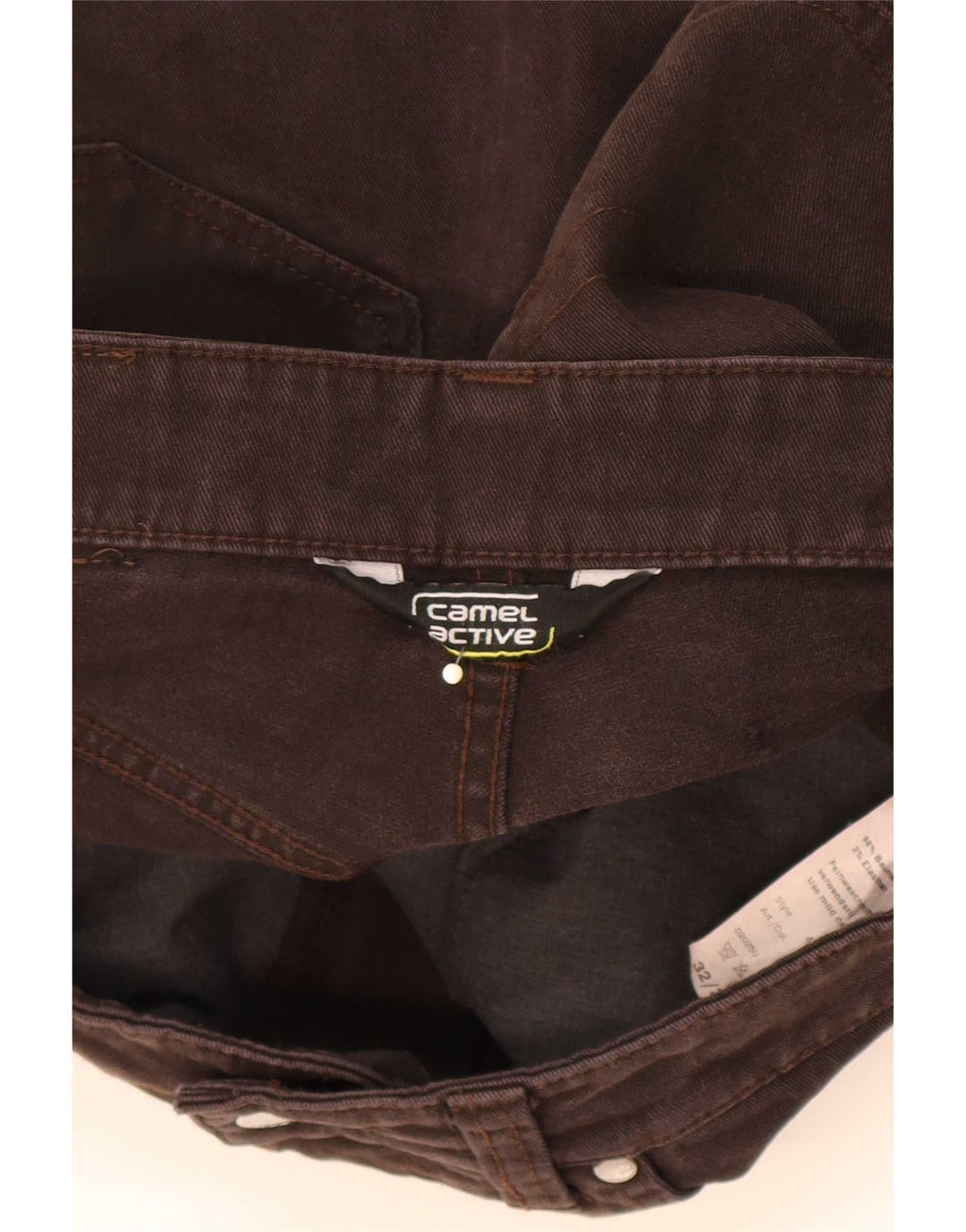 Camel Active Mens Tapered Jeans W31 L31 Algodão Marrom