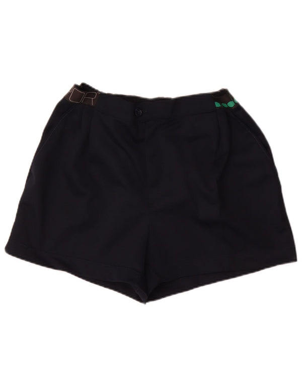 Diadora Masculino Gráfico Casual Shorts IT 52 XL W34 Azul Marinho Colourblock