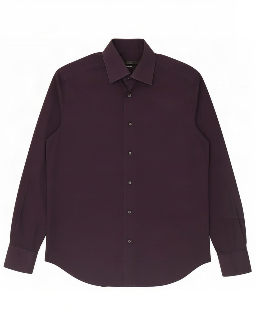 Camisa masculina Ungaro tamanho 40 15 3/4 algodão roxo médio