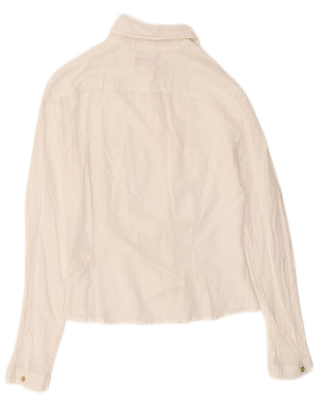 Camisa feminina Diesel UK 14 algodão branco médio