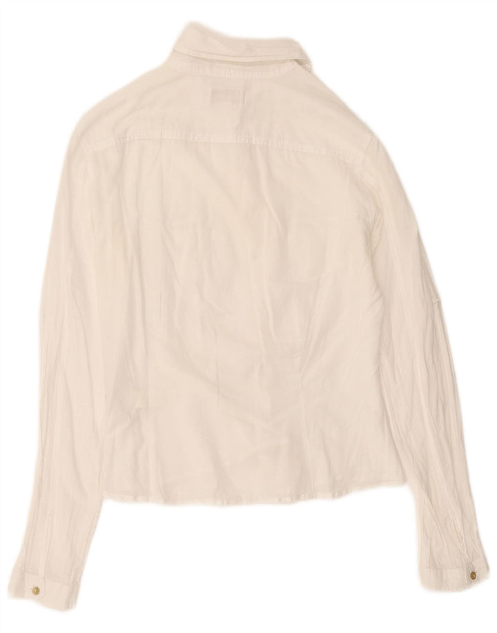 Camisa feminina Diesel UK 14 algodão branco médio