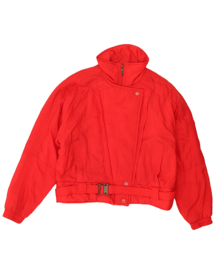 Jaqueta acolchoada feminina vintage UK 18 XL vermelha