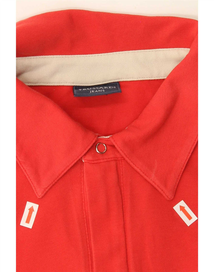 Camisa polo masculina Trussardi 2XL algodão vermelho