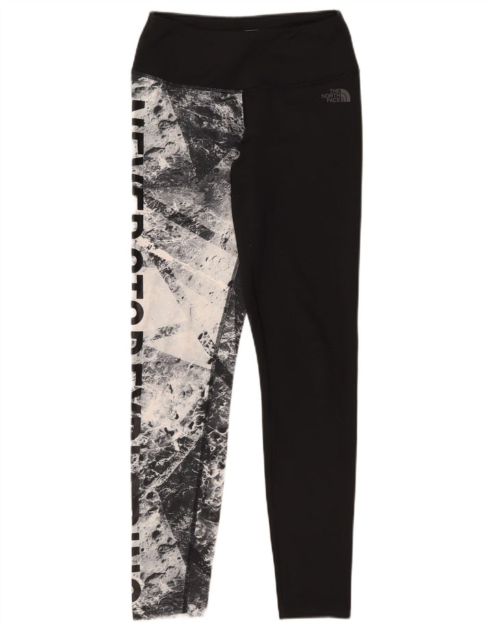 Leggings gráficas femininas The North Face UK 14 bloco colorido preto médio
