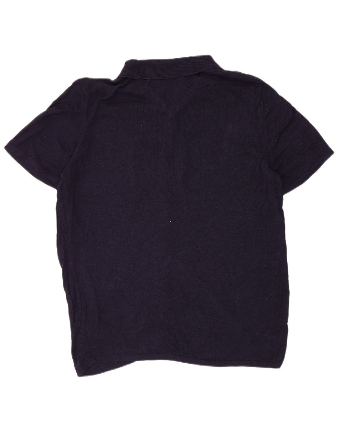 Zara Camisa masculina de manga curta XL Azul marinho Rayon