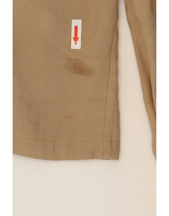 Zara Womens Open Waterfall Jacket UK 14 Médio Bege Modal
