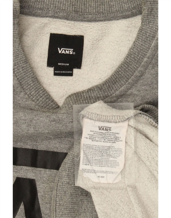 VANS Mens Graphic Sweatshirt Jumper Médio Algodão Cinza