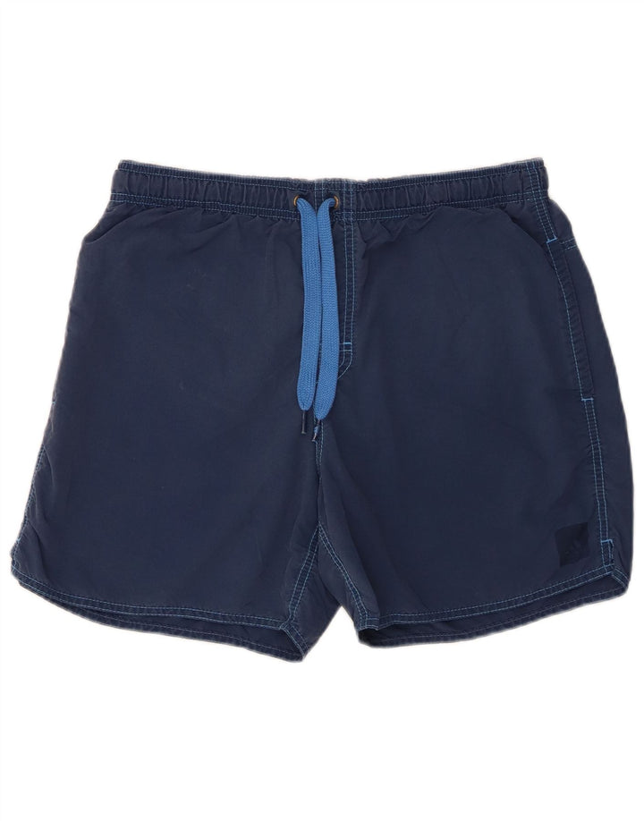 Shorts de natação masculino Adidas médio azul marinho poliamida