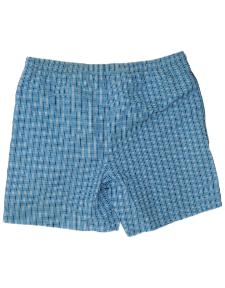 Shorts de natação masculino Reebok grande xadrez azul