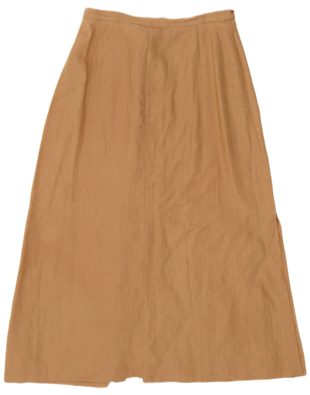 Saia envoltória feminina Max Mara Reino Unido 16 grande W30 linho bege