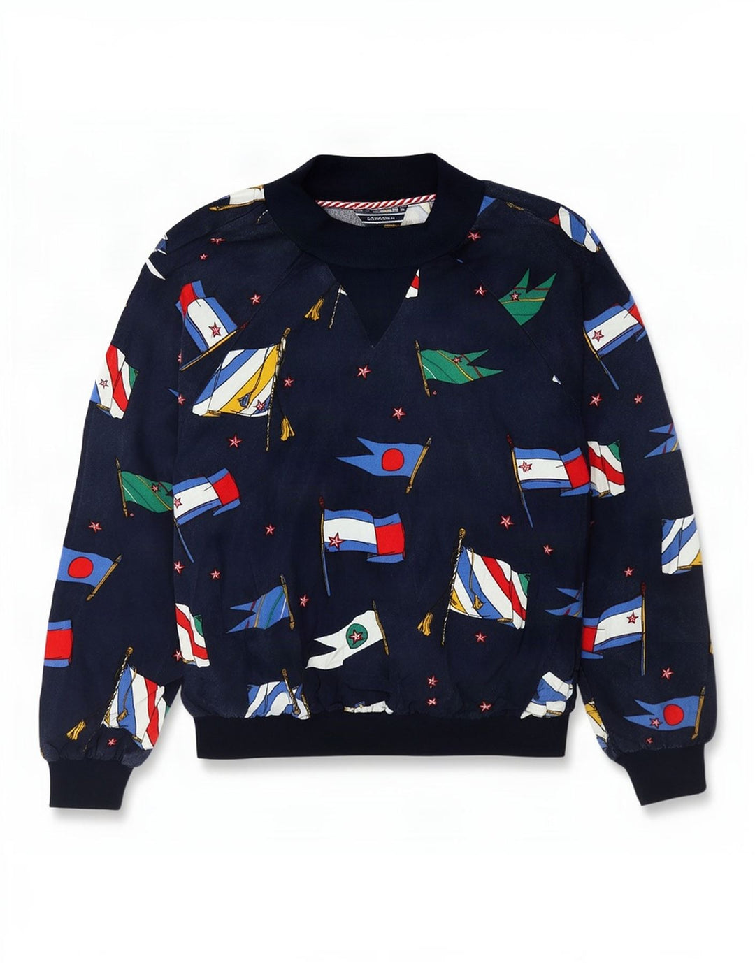 Tommy Hilfiger moletom gráfico feminino jumper US 6 médio azul marinho