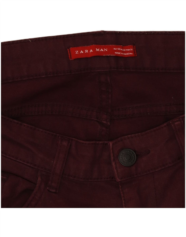 Zara Jeans Slim Feminino W32 L32 Borgonha