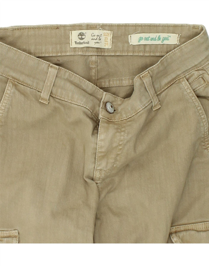 TIMBERLAND Womens Skinny Cargo Trousers W27 L29 Green Cotton Vintage Timberland and Second-Hand Timberland from Messina Hembry 