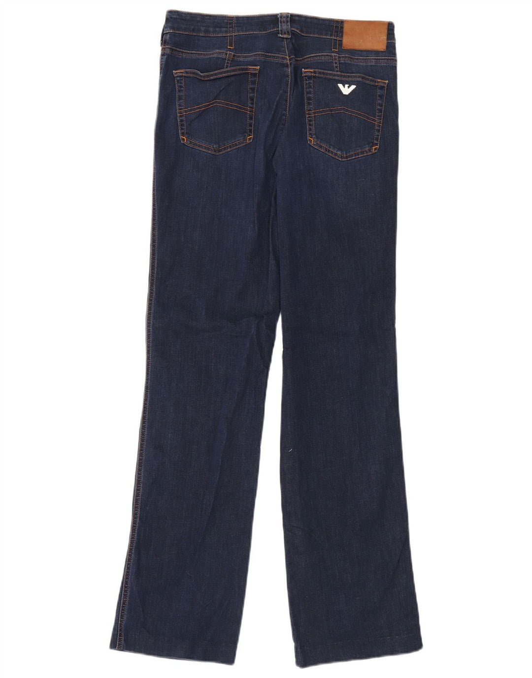 Jeans retos femininos Armani W31 L32 algodão azul marinho