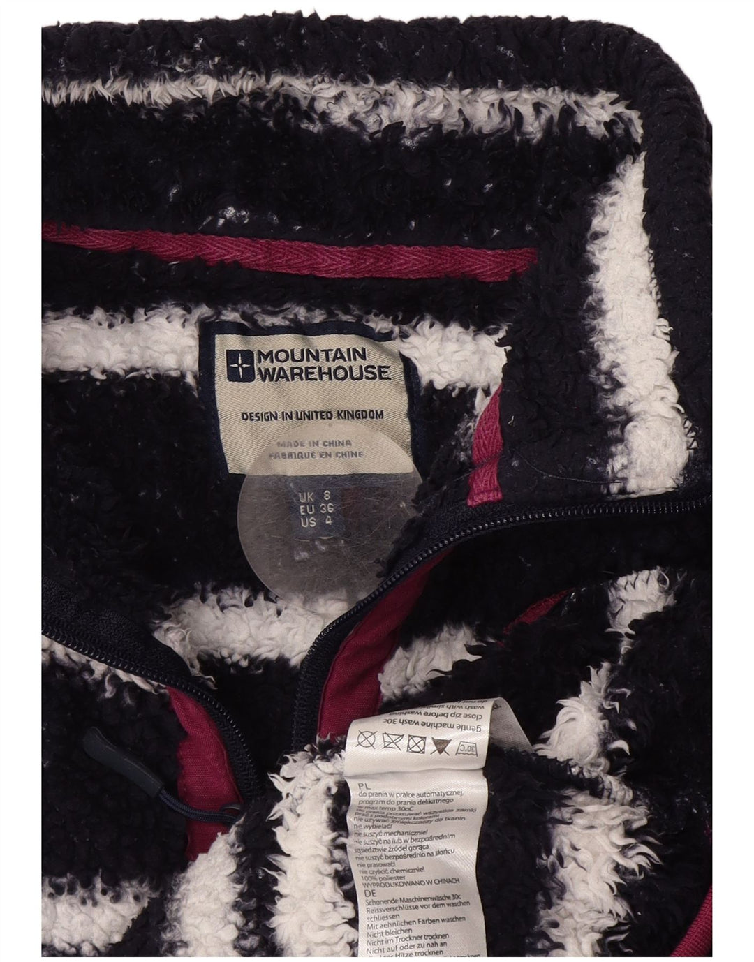 Suéter de lã grande feminino Mountain Warehouse Reino Unido 8 pequeno azul marinho
