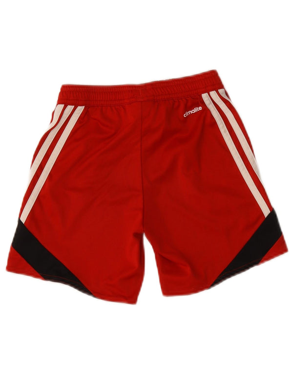 Adidas Meninos Climalite Sport Shorts 7-8 Anos Pequeno Colorblock Vermelho