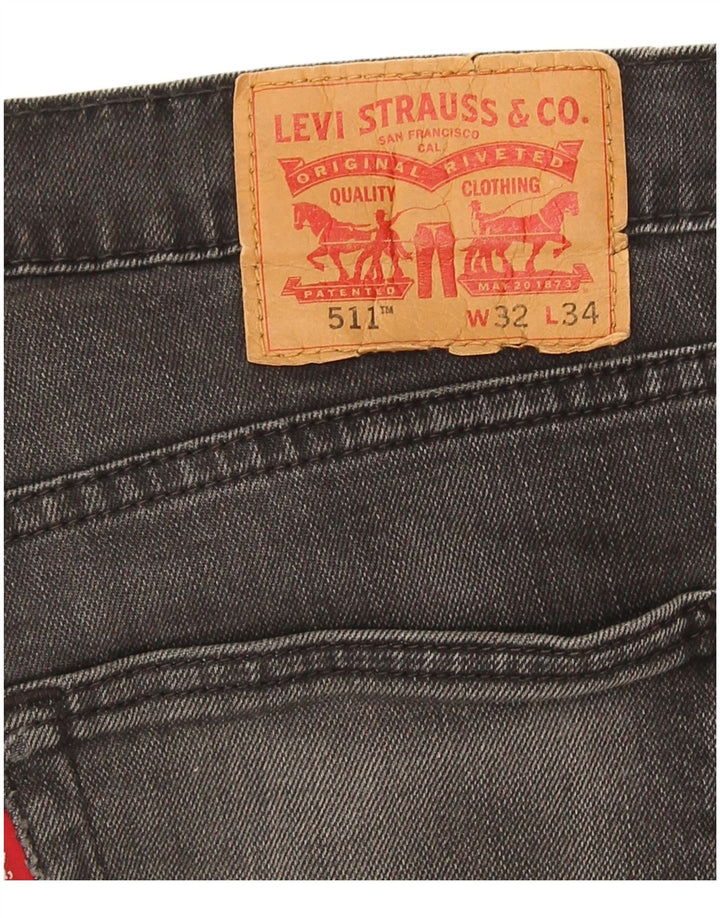 Calça jeans masculina Levi's W32 L28 cinza