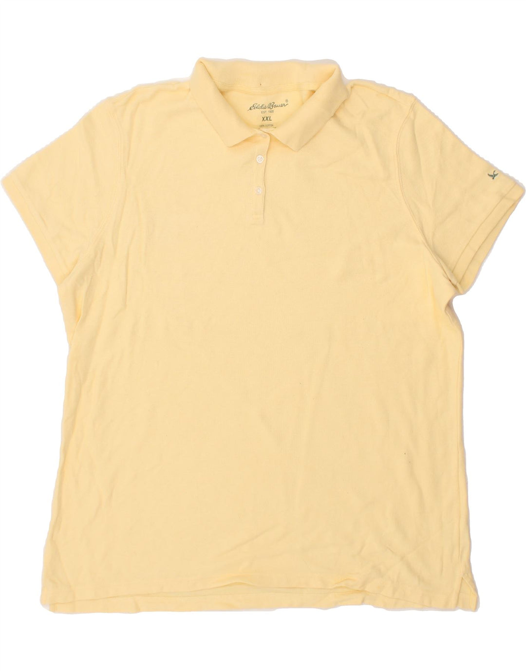 EDDIE BAUER Womens Polo Shirt UK 20 2XL Beige Cotton Vintage Eddie Bauer and Second-Hand Eddie Bauer from Messina Hembry 