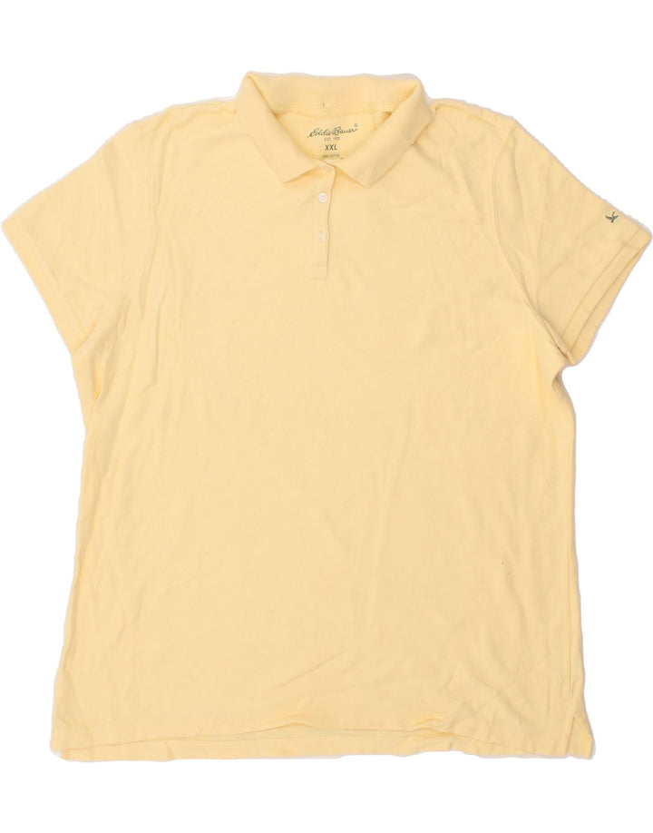 EDDIE BAUER Womens Polo Shirt UK 20 2XL Beige Cotton Vintage Eddie Bauer and Second-Hand Eddie Bauer from Messina Hembry 
