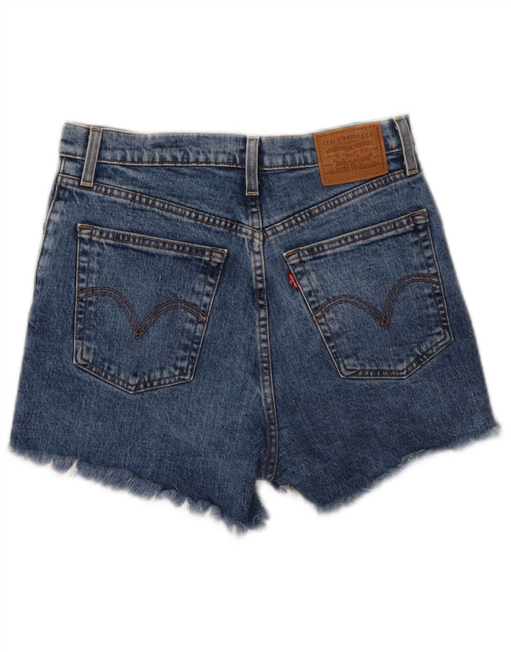 Shorts jeans feminino Levi's Ribcage W28 algodão azul médio