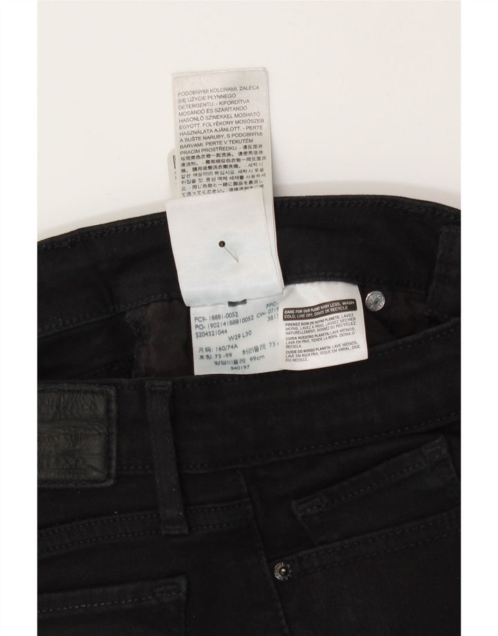 LEVI'S Womens Skinny Jeans W29 L30 Black Cotton Vintage Levi's and Second-Hand Levi's from Messina Hembry 