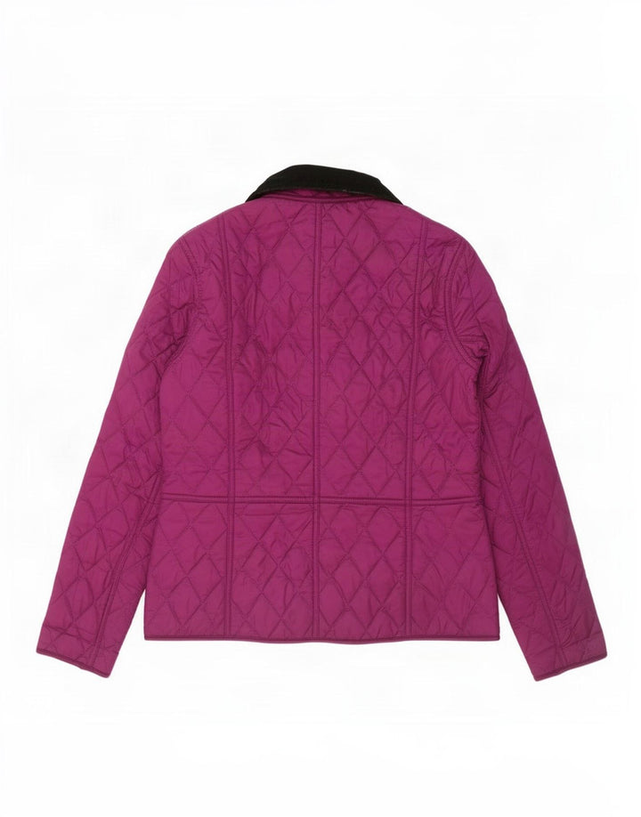 Jaqueta acolchoada feminina Barbour UK 8 poliéster roxo pequeno