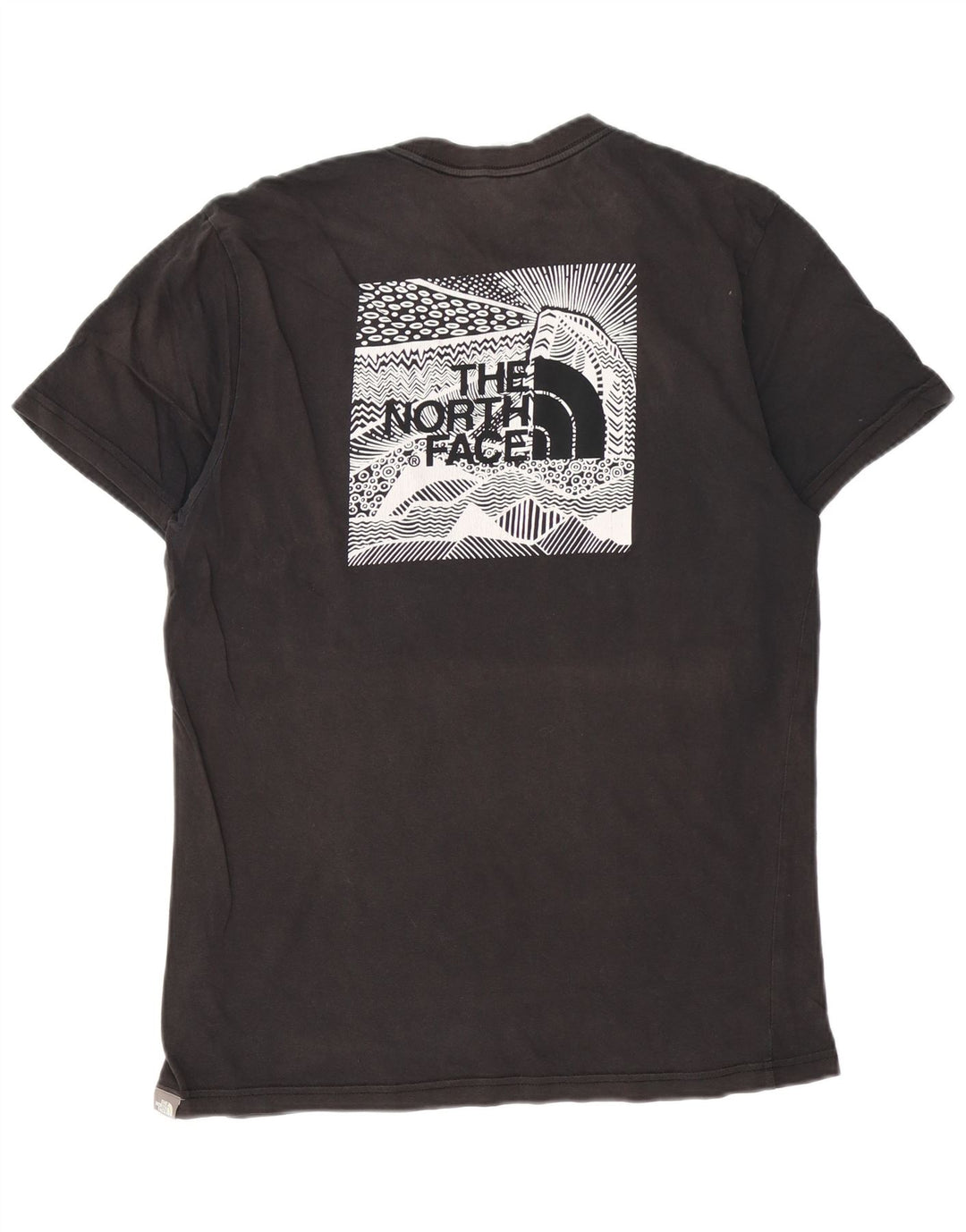 Camiseta gráfica masculina The North Face Top médio algodão preto