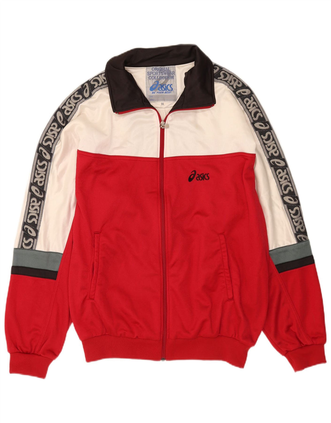 Jaqueta Asics Masculina Graphic Tracksuit IT 56 XL Vermelho Colorblock