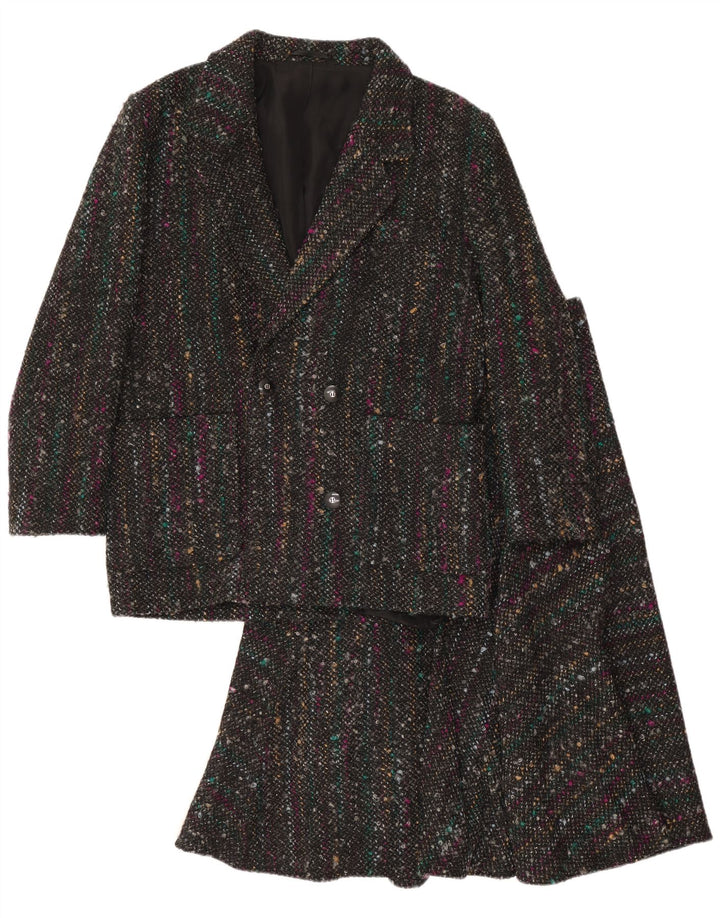 Conjunto de saia feminina vintage de 2 peças UE 40 médio W28 cinza manchado