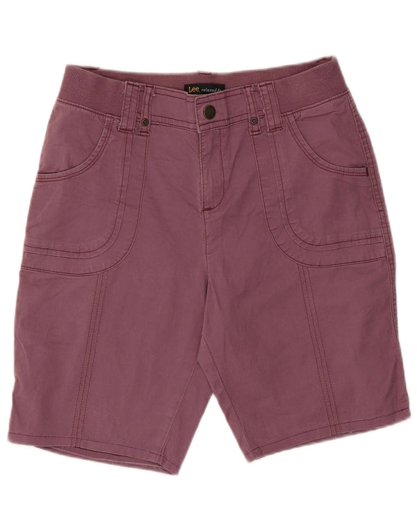 Lee Shorts feminino casual de ajuste relaxado EUA 4 pequeno W28 algodão roxo